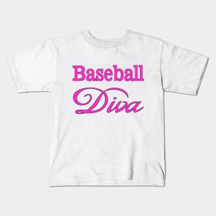 Baseball Diva Kids T-Shirt